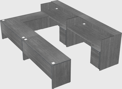 Shared one sided u-shaped reception desk