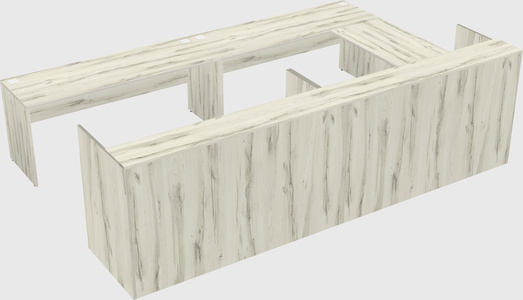 Shared one sided u-shaped reception desk