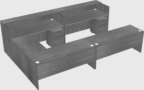Shared one sided u-shaped reception desk