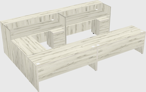 Shared one sided u-shaped reception desk