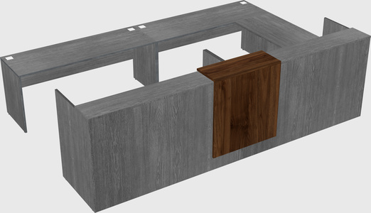 Shared one sided u-shaped reception desk