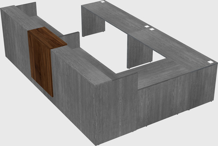 Shared one sided u-shaped reception desk