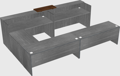 Shared one sided u-shaped reception desk