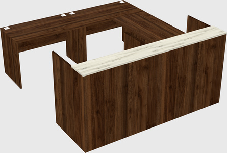 Shared one sided u-shaped reception desk