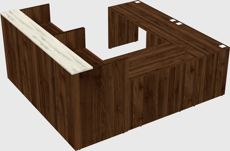 Shared one sided u-shaped reception desk