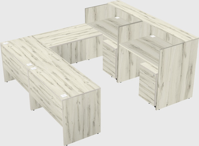 Shared one sided u-shaped reception desk