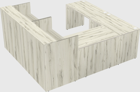 Shared one sided u-shaped reception desk