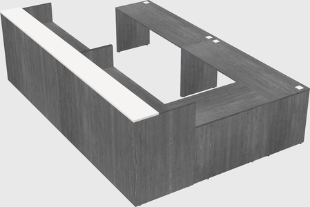 Shared one sided u-shaped reception desk