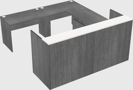 Shared one sided u-shaped reception desk