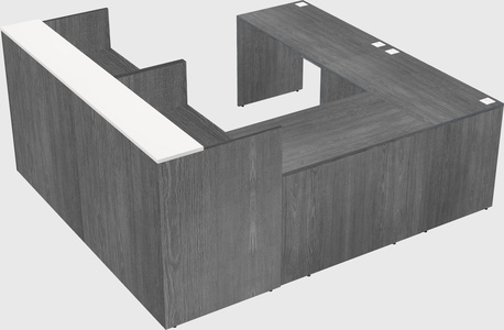 Shared one sided u-shaped reception desk