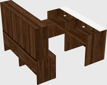 Shared one sided u-shaped reception desk