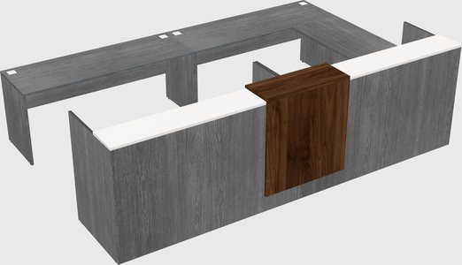 Shared one sided u-shaped reception desk
