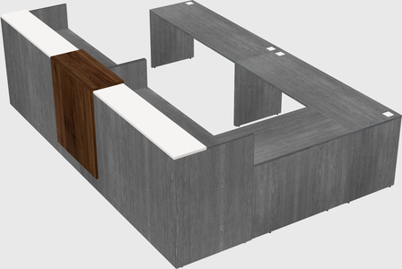 Shared one sided u-shaped reception desk