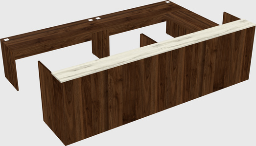 Shared one sided u-shaped reception desk
