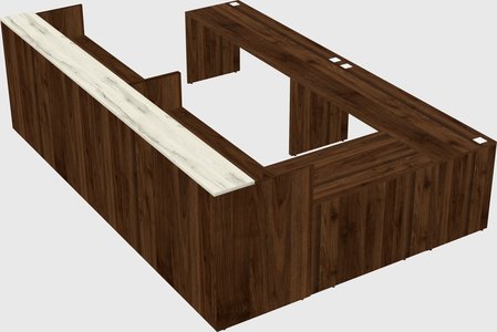 Shared one sided u-shaped reception desk