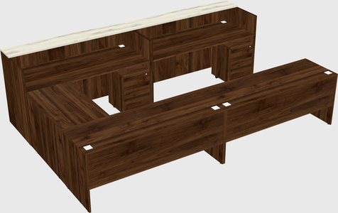 Shared one sided u-shaped reception desk