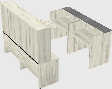 Shared one sided u-shaped reception desk