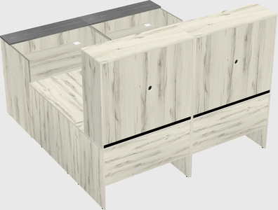 Shared one sided u-shaped reception desk