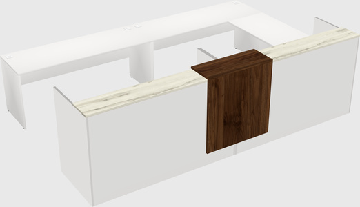 Shared one sided u-shaped reception desk