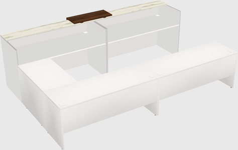 Shared one sided u-shaped reception desk