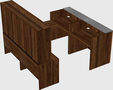 Shared one sided u-shaped reception desk