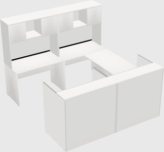 Shared one sided u-shaped reception desk