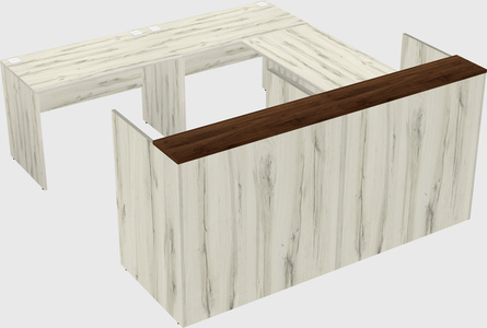 Shared one sided u-shaped reception desk