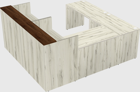 Shared one sided u-shaped reception desk
