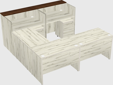 Shared one sided u-shaped reception desk
