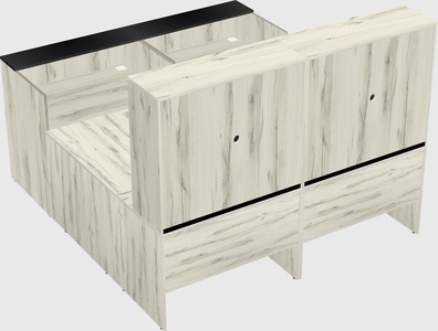 Shared one sided u-shaped reception desk