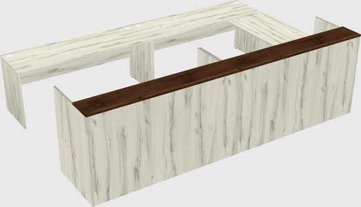 Shared one sided u-shaped reception desk