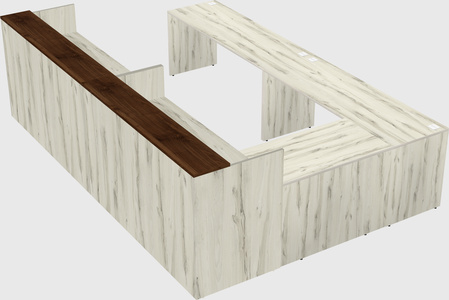 Shared one sided u-shaped reception desk