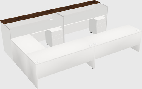 Shared one sided u-shaped reception desk