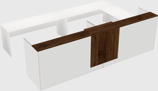 Shared one sided u-shaped reception desk