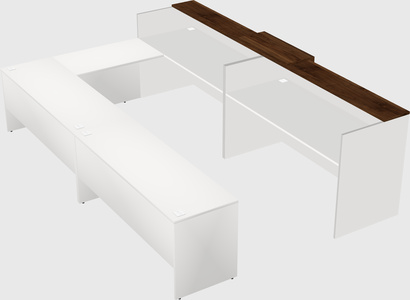 Shared one sided u-shaped reception desk