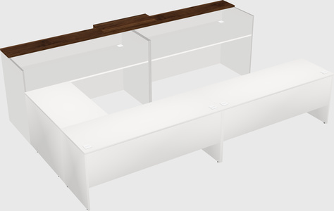 Shared one sided u-shaped reception desk