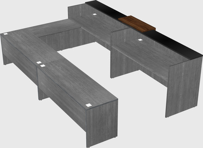 Shared one sided u-shaped reception desk