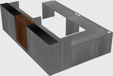 Shared one sided u-shaped reception desk
