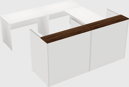 Shared one sided u-shaped reception desk