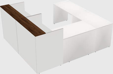 Shared one sided u-shaped reception desk