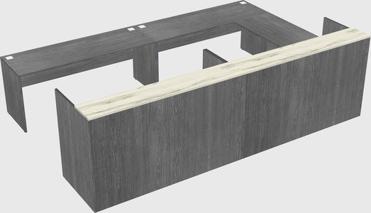 Shared one sided u-shaped reception desk