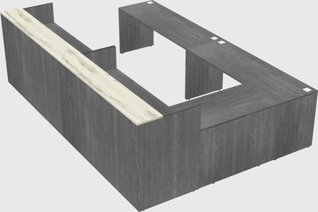 Shared one sided u-shaped reception desk