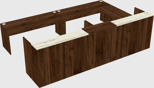 Shared one sided u-shaped reception desk