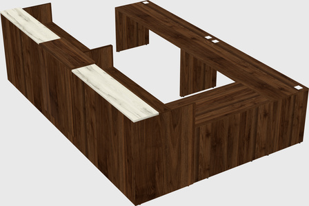 Shared one sided u-shaped reception desk