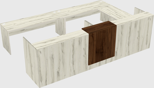 Shared one sided u-shaped reception desk