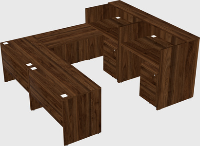 Shared one sided u-shaped reception desk