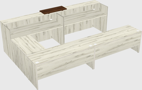 Shared one sided u-shaped reception desk