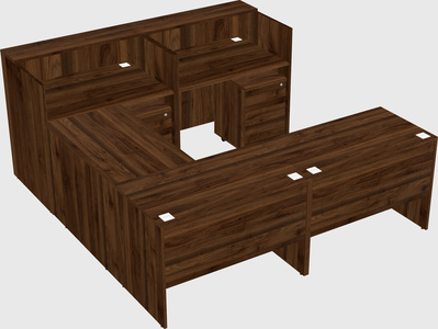 Shared one sided u-shaped reception desk