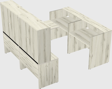 Shared one sided u-shaped reception desk