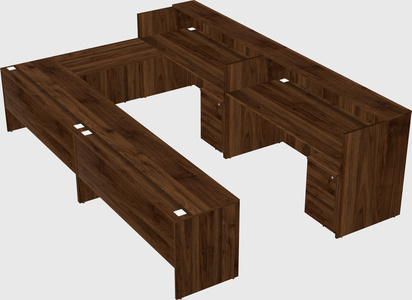 Shared one sided u-shaped reception desk